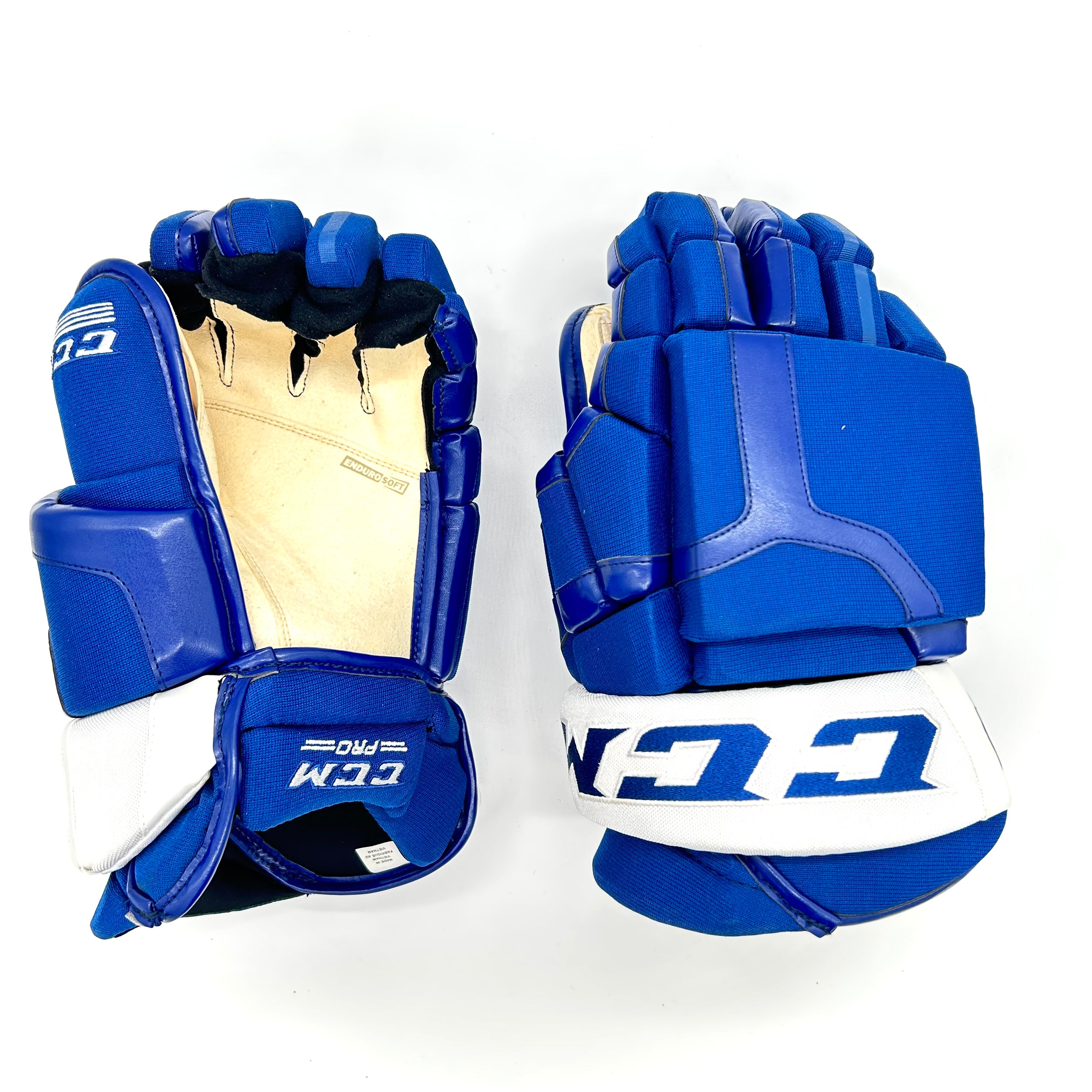 CCM HG50PP - Gant de hockey Pro Stock (bleu/blanc)